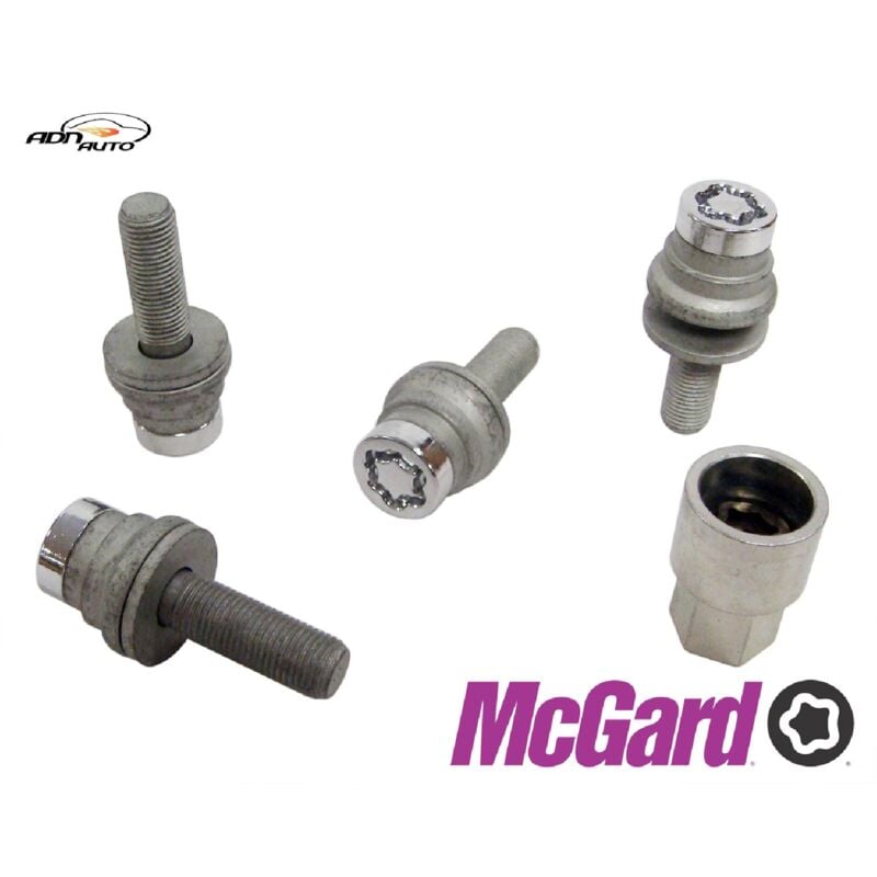 4 vis - 12x125 - L35.3 - H19 - Plat - Chrome - Antivol de Roues - 26001SU