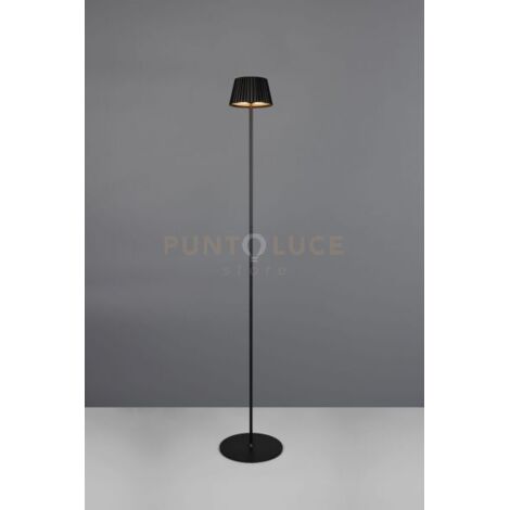 SUAREZ PIANTANA RICARICABILE METALLO NERA REGOLAZIONE INTESITA' TOUCH IP 44 H.120CM LED 1,5W  200lm, 3000K