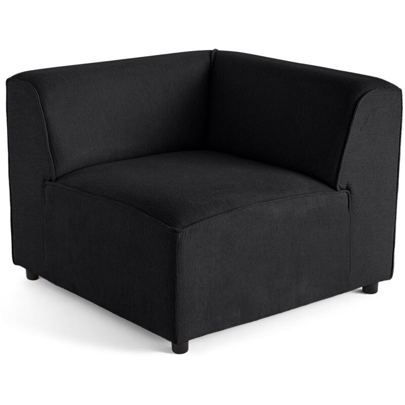 Lisa Design - Suaro - module d'angle réversible en tissu texturé - noir