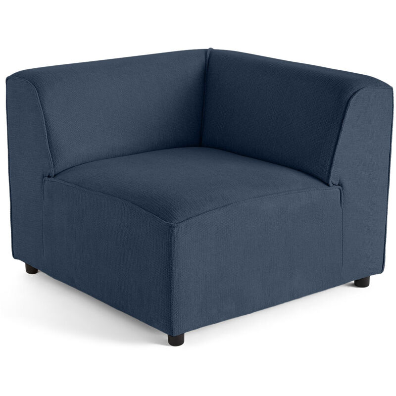 Lisa Design - Suaro - module d'angle réversible en tissu texturé - bleu