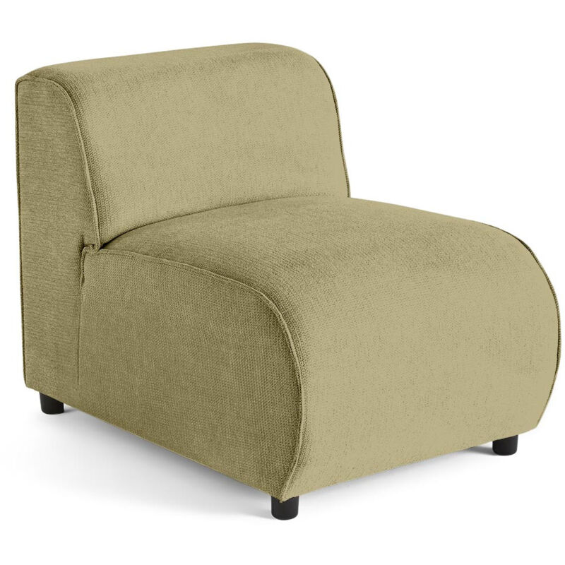 Lisa Design - Suaro - module d'assise sans accoudoirs en tissu texturé - vert sauge