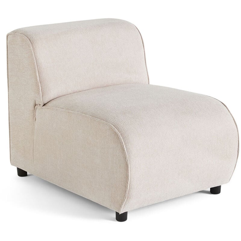 Lisa Design - Suaro - module d'assise sans accoudoirs en tissu texturé - beige
