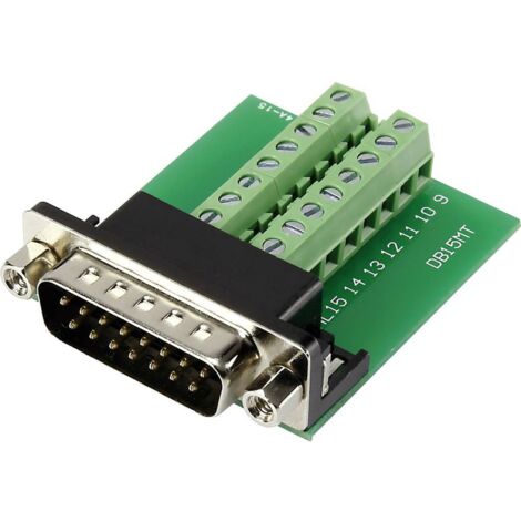 SUB-D mâle Nombre de pôles: 15 TRU COMPONENTS DSUB15M-16TB-2 1282790 90 ° raccord à vis 1 pc(s)