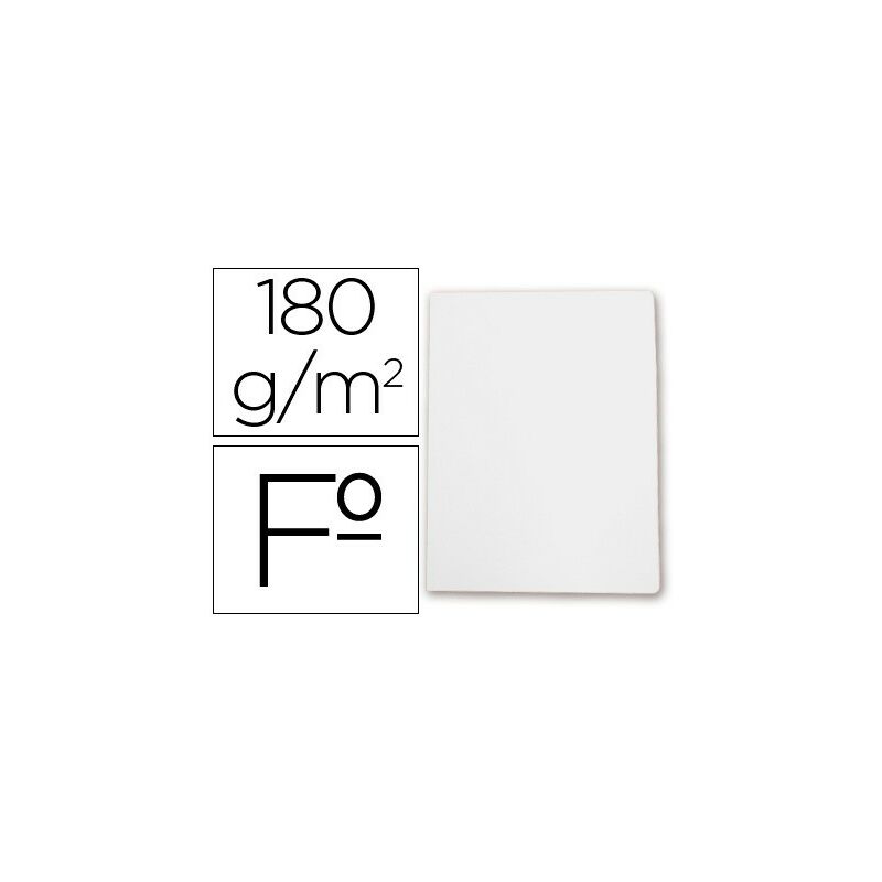 

Gio subcarpeta simple cartulina folio 180gr blanco pastel -50u-