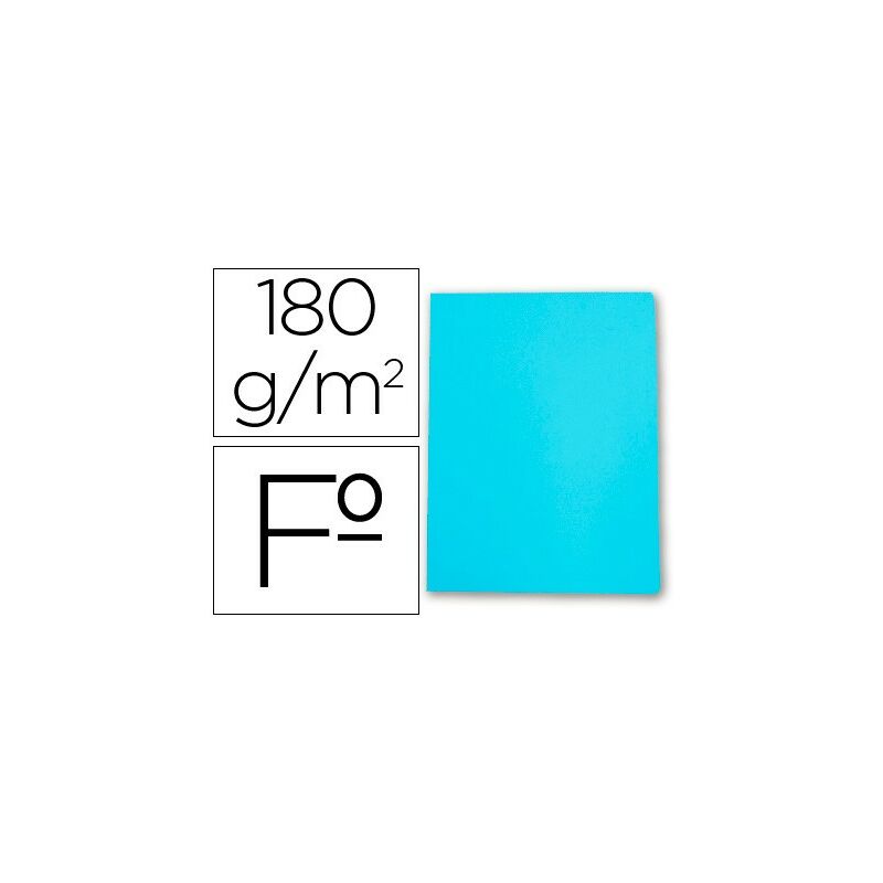 

Subcarpeta cartulina gio folio celeste pastel 180 g/m2 (pack de 50 uds.)