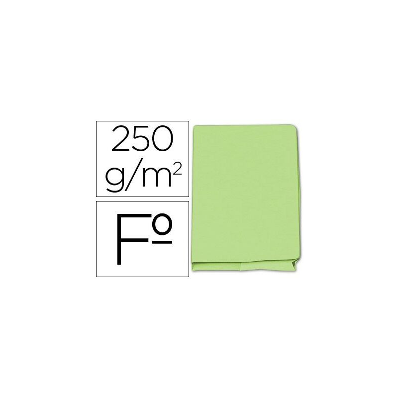 

Subcarpeta cartulina gio folio pocket verde con bolsa y solapa 250gr. (pack de 25 uds.)