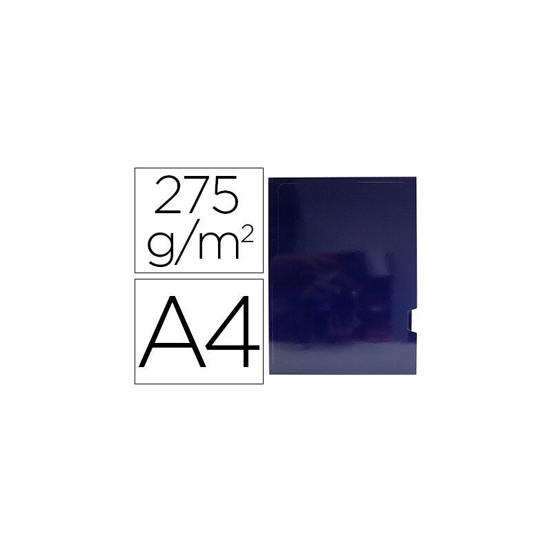 

subcarpeta 2 solapas cartulina plastificada azul a4 275gr -25u- - GIO