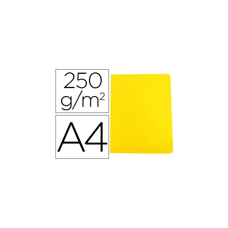

GIO - subcarpeta simple cartulina amarillo intenso a4 250gr -50u-