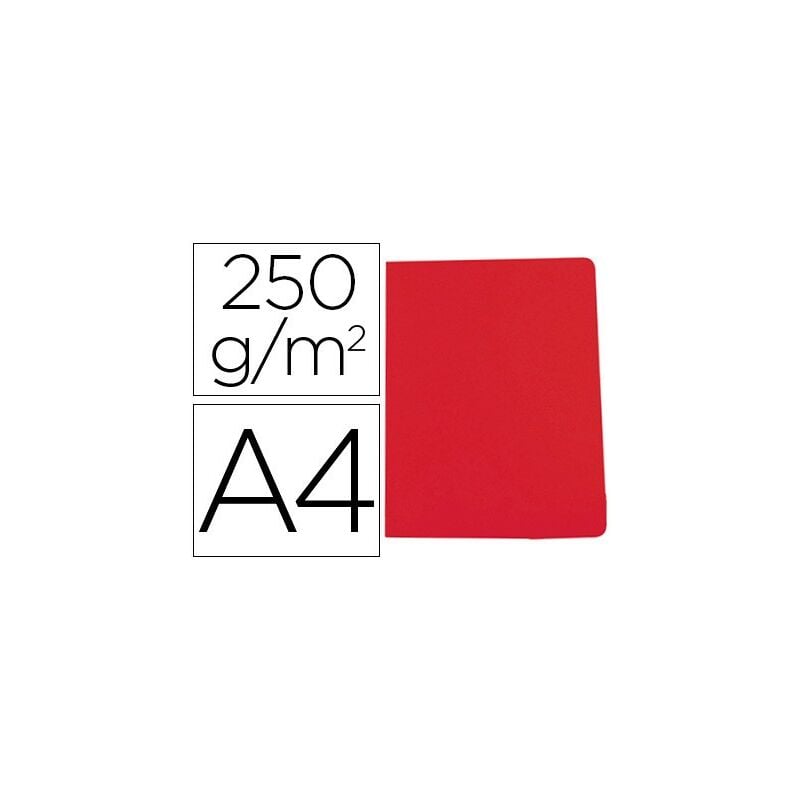 

subcarpeta simple cartulina rojo intenso a4 250gr -50u- - GIO