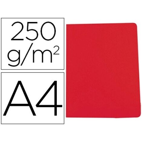 Subcarpeta cartulina gio simple intenso din a4 rojo 250g/m2 (pack de 50 uds.)