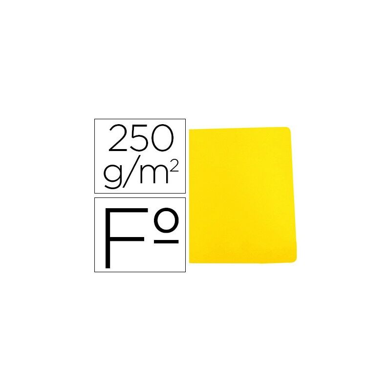

GIO - subcarpeta simple cartulina amarillo intenso folio 250gr -50u-
