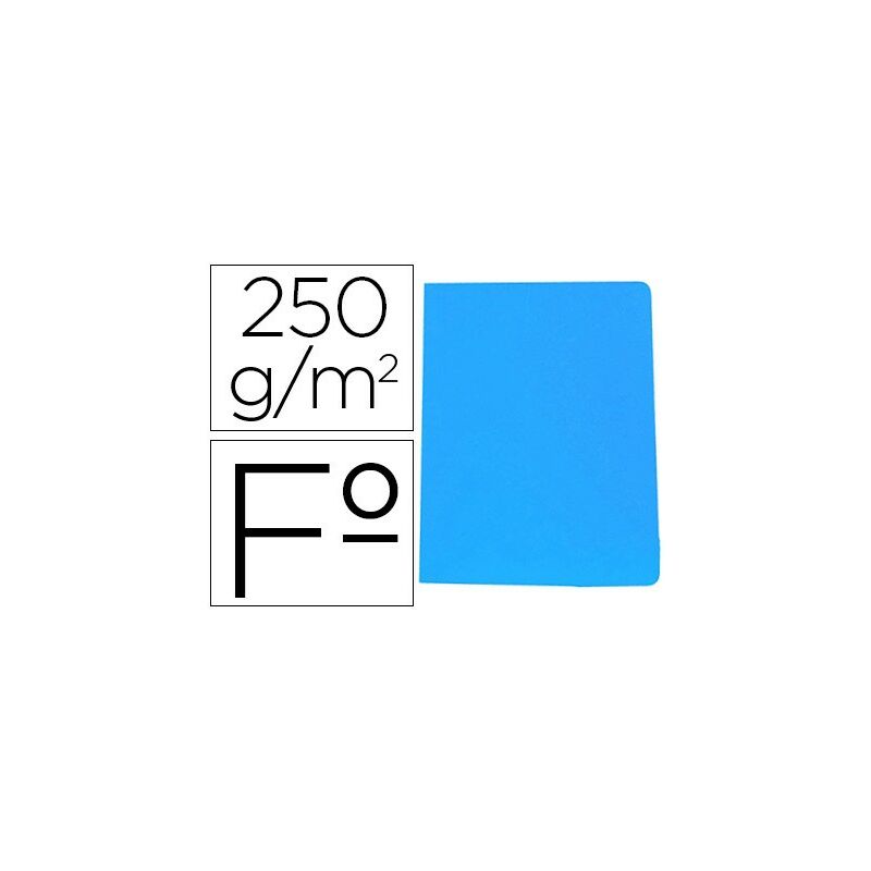 

Genérica - Gio subcarpeta simple cartulina azul intenso folio 250gr -50u-