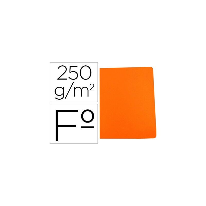 

GIO - subcarpeta simple cartulina naranja intenso folio 250gr -50u-