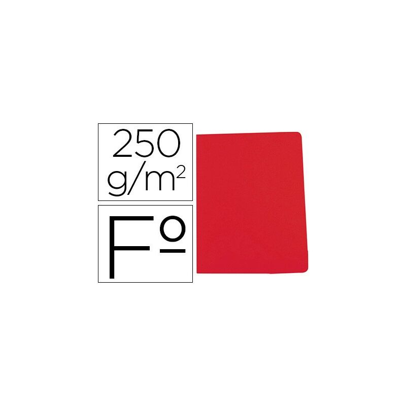 

GIO - subcarpeta simple cartulina rojo intenso folio 250gr -50u-