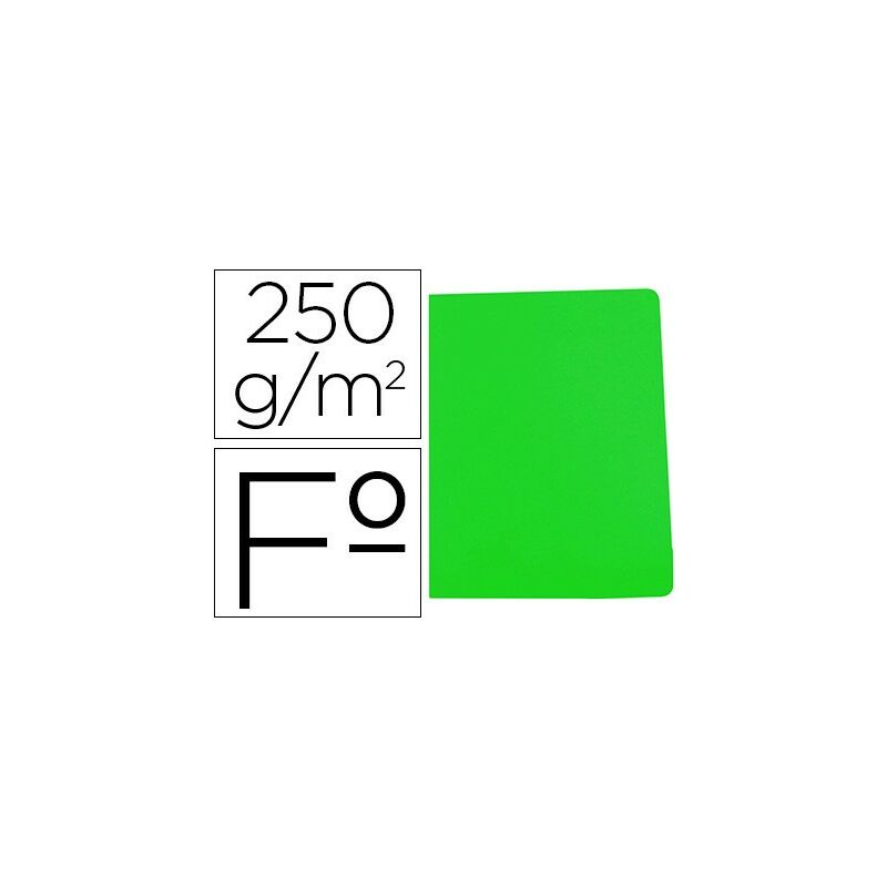 

Gio subcarpeta simple cartulina verde intenso folio 250gr -50u-