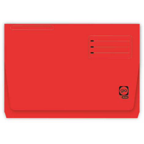SUBCARPETA CON BOLSA Y SOLAPA INTENSAS 320 GRS FOLIO COLOR ROJO GIO 400040684