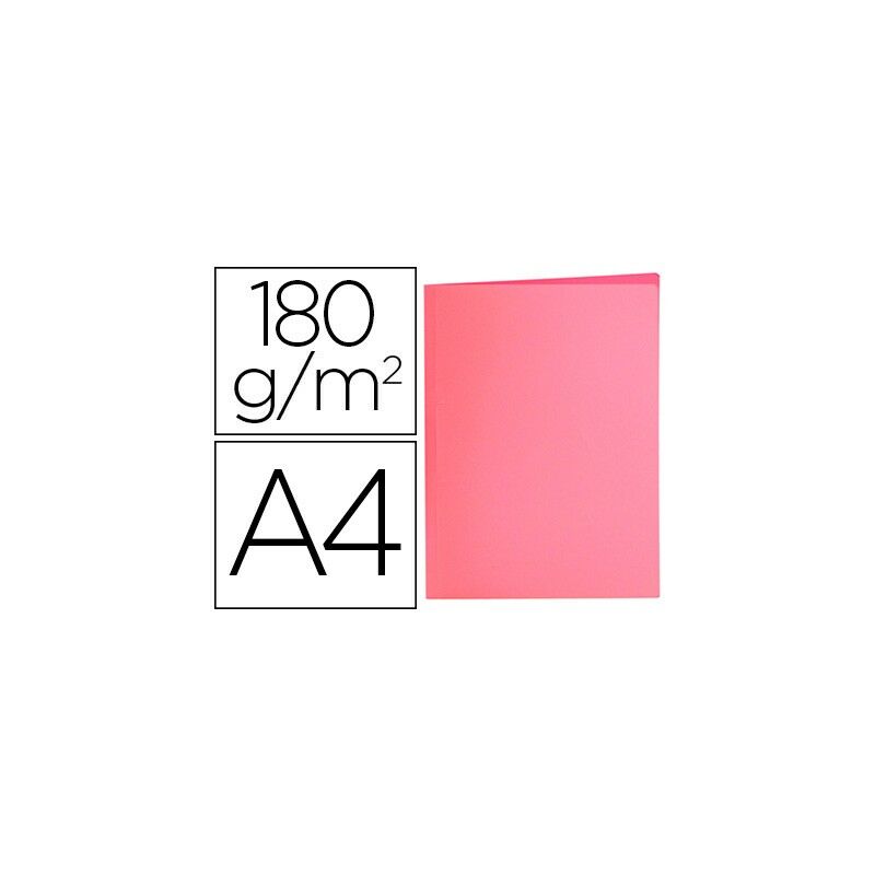 

Subcarpeta a4 rosa pastel 180g/m2 (pack de 50 uds.) - Liderpapel