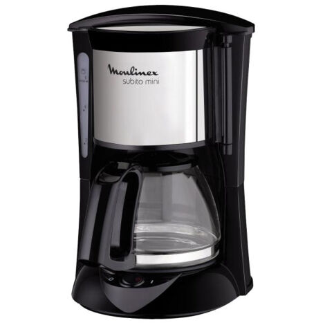 Subito-6 tasses-600 W- Anti-gouttes - Porte-filtre pivotant - Noir inox - MOULINEX