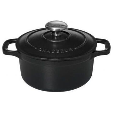 Sublime casseruola tonda in ghisa smaltata nera 10cm - puc471001 - chasseur