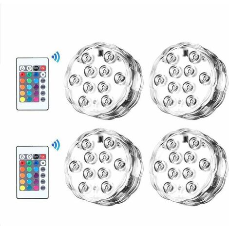 Submersible LED Light, Waterproof RGB Multicolor LED Lighting with Remote Controls, IP68 Lighting Underwater Lights for Aquarium Bathtub Swimming Pool Garden Aquatic Environment