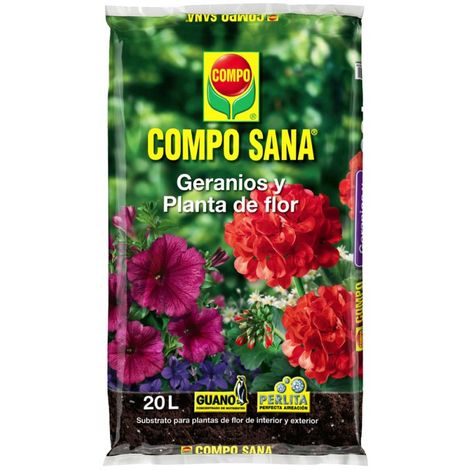 Substracto Compo sana geranio y plantas de flor 20 lt