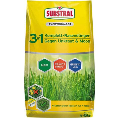 Substral 3in1 Komplett-Rasendünger gegen Unkraut und Moos 14kg