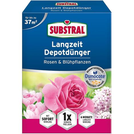 Substral Langzeit Depot Rosen und Blühpflanzen Blumendünger Wachstumshilfe 1,5kg
