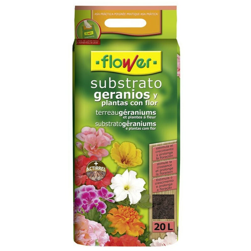 Substrat Géraniums et plantes à fleurs 20l Flower