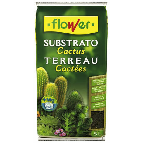 Substrat pour cactus fleuris - Substrat pour la plantation et le repiquage de cactus et de plantes succulentes - 5 L