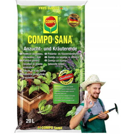 Substrato per semina, trapuntatura e erbe aromatiche 20l Crescita sana