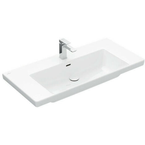 Subway 3.0000x470 mm V & B fregadero con desbordamiento con orificio para toque blanco C+