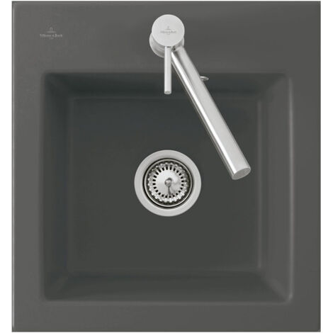 Subway 45 XS, Éviers encastrés, 475 x 510 mm, Évier à encastrer, Évier non réversible, Évier inclus Vidage manuel, chromé Timber