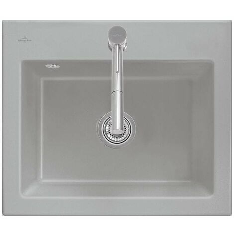 Subway 60 S, Lavelli da incasso, 600 x 510 mm, Disponibile con gocciolatoio a destra o gocciolatoio a sinistra, Lavello da incasso, Lavello incluso Piletta automatica Bianco lucido