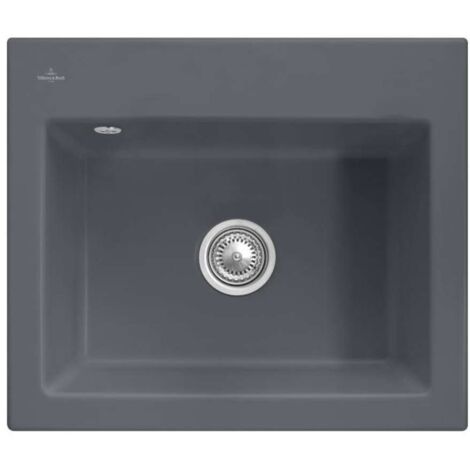Subway 60 S, Lavelli da incasso, 600 x 510 mm, Disponibile con gocciolatoio a destra o gocciolatoio a sinistra, Lavello sottotop, Lavello incluso Piletta manuale, Cromo Grafite