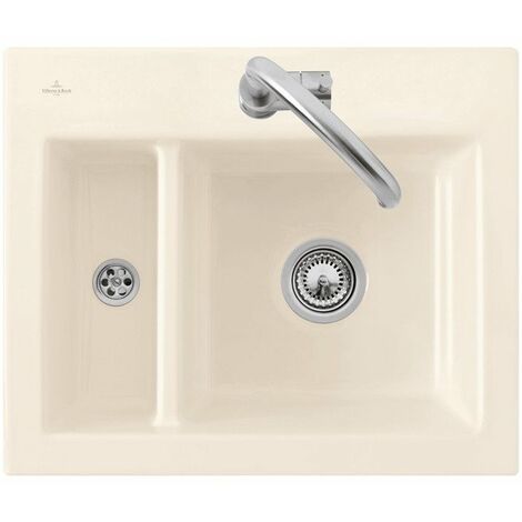 Subway 60 XM flat, Lavelli filotop, 585 x 475 mm, Lavello irreversibile, Installazione filotop in piano di lavoro in pietra naturale o ricostituita (spessore minimo: 3 cm) Fossil