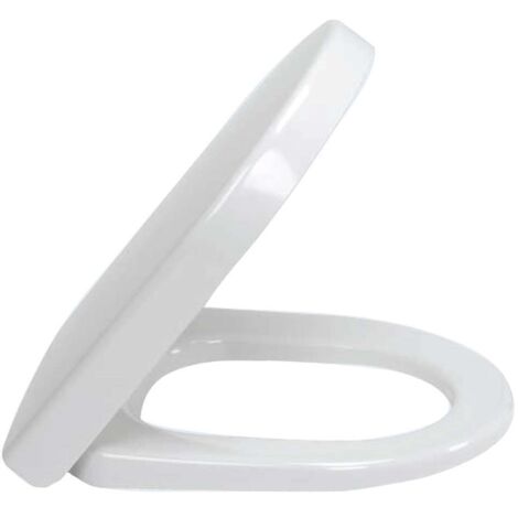 Subway, Copriwater Compact, cerniere inox, Duroplast bianco