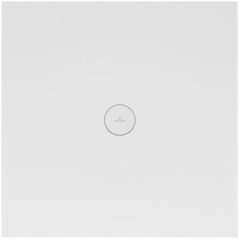 Subway Infinity, Receveurs de douche, 1000 x 1000 x 40 mm, Carré, en céramique, 4 côtés émaillés,avec des décors ViPrint catégorie antidérapante B Blanc