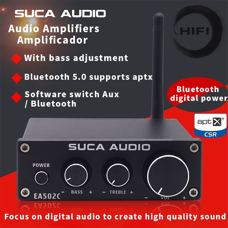 

Suca Audio Power Amplifier Bluetooth Fever Ajuste digital de graves altos (plateado, con fuente de alimentación de enchufe de la UE)