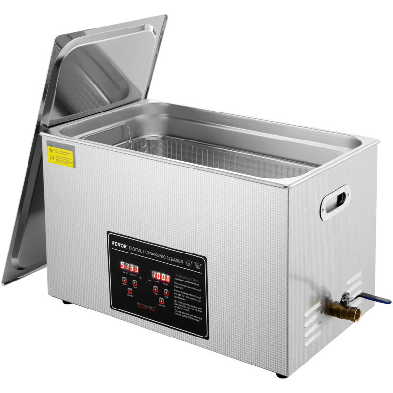 VEVOR Ultraschallreiniger Ultraschall Edelstahl-Reinigungsgerät 600 W, 30 L Ultraschallreinigungsgerät mit digitaler Anzeige 0-30 Min, Reinigung Ultraschall für Schmuck, Brillen, Uhren usw.