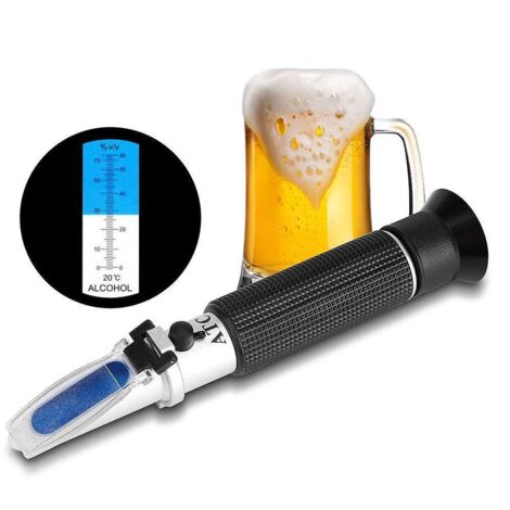 sucre 0-40% Alcool 0-25% Rfractomtre Optique  Alcool Pour La Production De Vin Mousseux Alcoolis, Mesure De L'alcool, De L'thanol Avec De L'eau Di