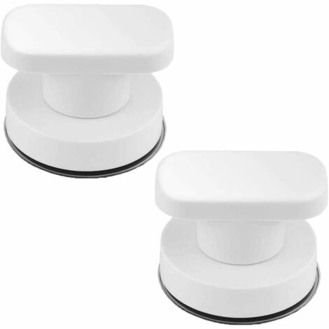 Suction Cup Door Handle, Fridge Drawer, Bathroom Suction Cup, Strong Suction Cup Drawer, Bathroom Ceramic Tile Bathroom Door Handle Drawer Handle - 2 Pieces (White)