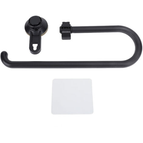 Suction Cup Hand Towel Holder for Bathroom Multi Functional No Drilling Towel Hanger Water Proof Hand Towel Rack Black