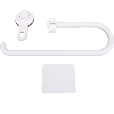Suction Cup Hand Towel Holder for Bathroom Multi Functional No Drilling Towel Hanger Water Proof Hand Towel Rack White
