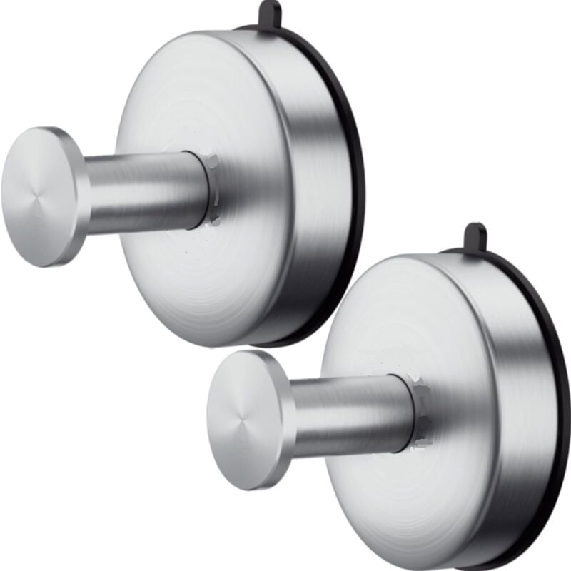 Houhence - 2 crochets à serviette en nickel brossé pour salles de bains Crochets de douche en acier inoxydable étanches pour l'intérieur de la