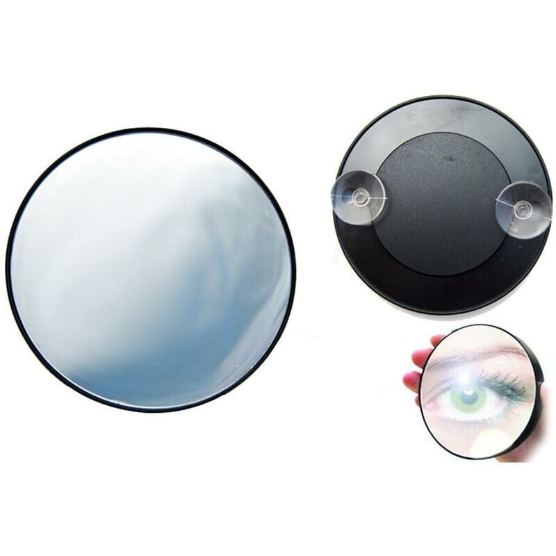 Wahaison - Ahlsen Suction cup mirror with 15x magnification, cosmetic mirror