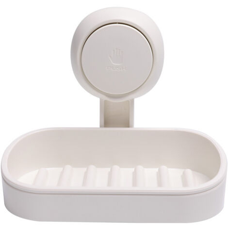 Suction Cup Soap Dish, No Drilling, Reusable, 1 Second Installation, Shower Soap Holder, Tile Shower Wall, Waterproof Holder for Bathroom