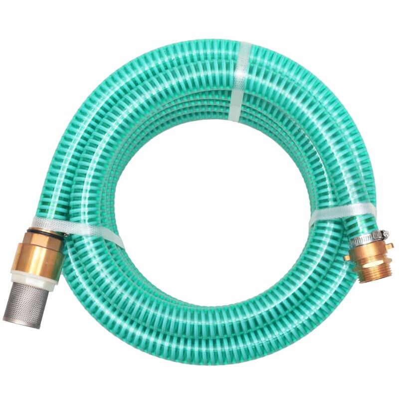 Suction Hose With Brass Connectors 3 M 25 Mm Green Vidaxl