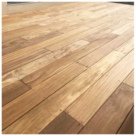 Sud Bois – 7 lames de terrasse en bois Cumaru classe 4 – Longueur 0,95 m – Profil lisse 21x145 mm – Imputrescible pour extérieurs exigeants