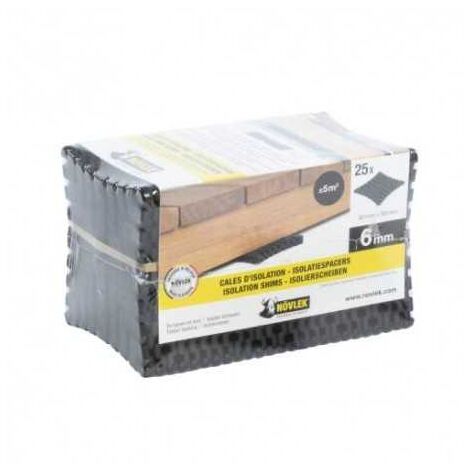 Sud Bois – Cales d'isolation 6mm pour lambourdes bois – Ventilation optimale – Empilables et combinables – Vissage sous lambourde