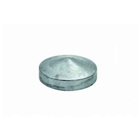 Sud Bois – Chapeau de poteau rond pyramide Ø 120 mm – Zingué à chaud pour protection intempéries – Fixation simple avec trous de 3 mm